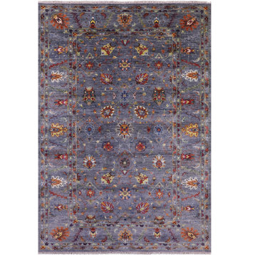 6' 8" X 9' 9" Persian Tabriz Handmade Wool Rug - Q12932