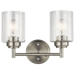 Kichler Lighting - Kichler Lighting 45885NI Winslow - Two Light Bath Vanity - Shade Included: TRUE* Number of Bulbs: 2*Wattage: 75W* BulbType: A19* Bulb Included: No