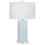 Robert Abbey - Robert Abbey BB995 Harvey-One Light Table Lamp-20 In Wide  33 In - Shade Included.  Base DimensionHarvey-One Light Tab Baby Blue Glazed/Luc *UL Approved: YES Energy Star Qualified: n/a ADA Certified: n/a  *Number of Lights: 1-*Wattage:150w Type A bulb(s) *Bulb Included:No *Bulb Type:Type A *Finish Type:Baby Blue Glazed/Lucite