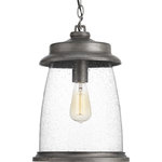 Progress Lighting - Conover Hanging Lantern - Conover is an outdoor lantern collection featuring nautical influences. A protective die cast ring surrounds beautiful clear seeded glass. Vintage metallic finishes are available for this collection that is sure to enhance curb appeal for a variety of exteriors. Uses (1) 100-watt medium bulb (not included).