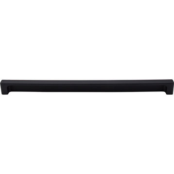 Top Knobs  -  Modern Metro Tab Pull 12" (c-c) - Flat Black