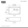 VIGO All-In-One 30" Mercer Stainless Steel Undermount Kitchen Sink Set