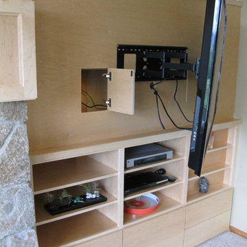 Entertainment Center: Clear Finished Maple
