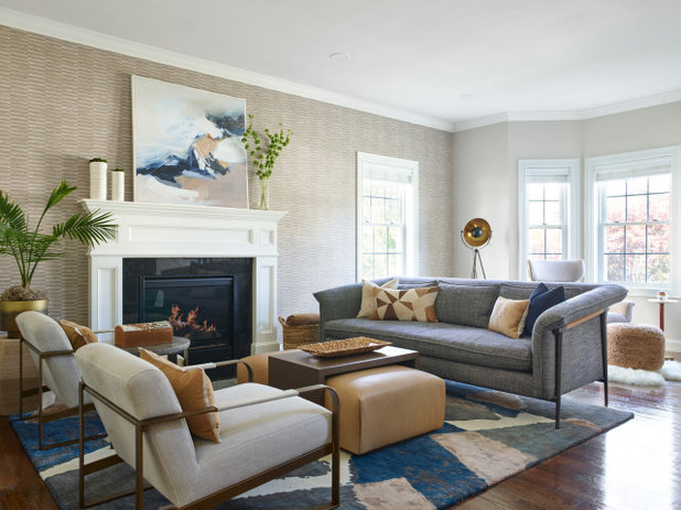 Transitional Living Room by Trevor Fulmer Design