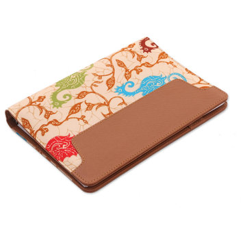 Handmade Reef-Side Writer Batik Cotton and Faux Leather Planner