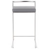 Fuji Contemporary Stackable Counter Stool in Stainless Steel