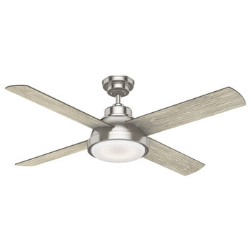 Casablanca 54" Levitt Ceiling Fan With LED Light & Wall Control, Brushed Nickel