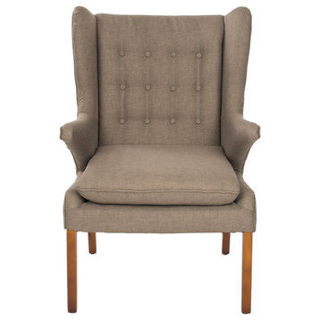 Andy Arm Chair With Buttons Olive