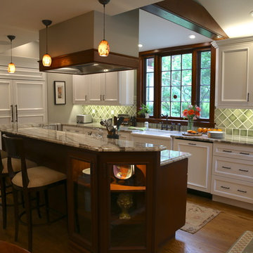 Farmhouse Kitchen Remodel | Rich Wood Accents & Expanded Chef’s Layout
