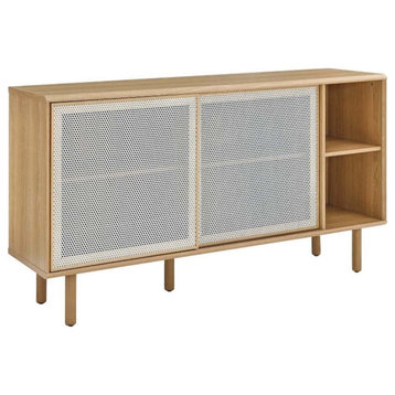 Modway Kurtis 59" Modern Style MDF and Particleboard Sideboard in Oak