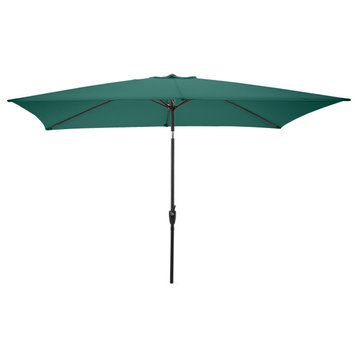 Pure Garden 10' Rectangular Patio Umbrella, Green