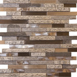 Unique Design Solutions - 12"x12" Fault Line Mosaic, Set Of 4, Shadow Mountain - 1 sq ft/sheet - Sold in sets of 4