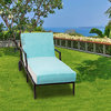 Linum Home Textiles Personalized Standard Chaise Lounge Cover, Aqua, W