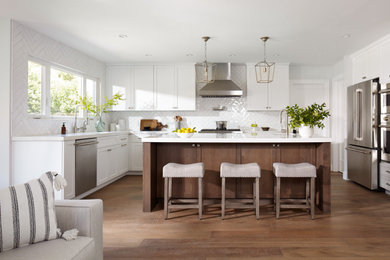 Example of a transitional kitchen design in San Francisco