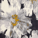 Alpine Rug Co. - Florence Collection Gray Yellow Floral Rug, 4'7"x6'7" - Colour, style, and value blend together in the Florence collection. Featuring an extremely low easy-to-clean pile this collection resists stains and looks great.