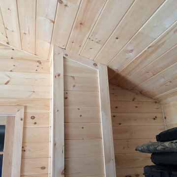 Finishing a 15x22 Famiy Room with Shiplap Pine, removing bay window