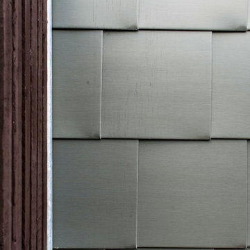 Stadsradhus på Masthuggsterrassen. Rheinzink prePatina Graphite grey