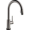 Touchless Kitchen Faucet, Voice Activation & Pull Down Sprayer, Black Stainless
