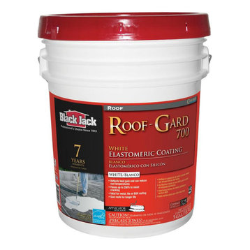 Black Jack 5527-1-30 Roof-Gard 700 White Elastomeric Roof Coating, 4.75 Gallon