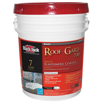 Black Jack 5527-1-30 Roof-Gard 700 White Elastomeric Roof Coating, 4.75 Gallon