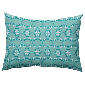 14" x 20" Summer Picnic Decorative Indoor Pillow, Wave Top Blue