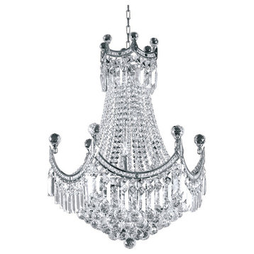 Artistry Lighting Corona Collection Hanging Crystal Chandelier 20x28, Chrome
