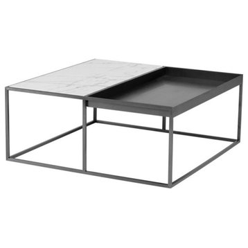 Cedric White Marble Coffee Table