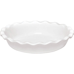 Emile Henry Made In France HR Modern Classics Pie Dish 9" White