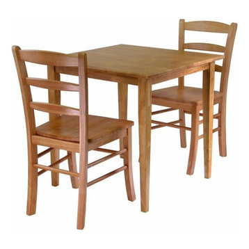 Winsome Groveland Square 3 Piece Square Dining Set in Light Oak