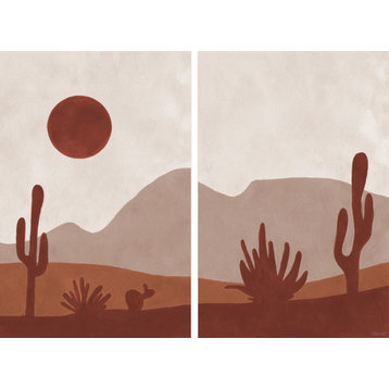 Desert Moon Diptych, 2-Piece Set, 12x18 Panels