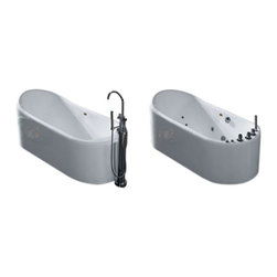 Luna Bathtub SPA Whirlpool Soaking Freestanding Bathtub - Bathtubs