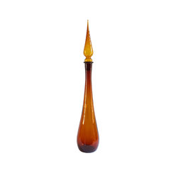 ITALIAN ARCHITECTURAL FLOOR DECANTER IN AMBER - Vases