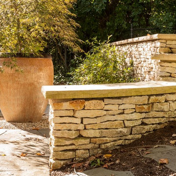 Limestone Steps and Wall