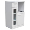 Goblin Kitchen Storage Pantry Cabinet With Adjustable Shelves, White Wood