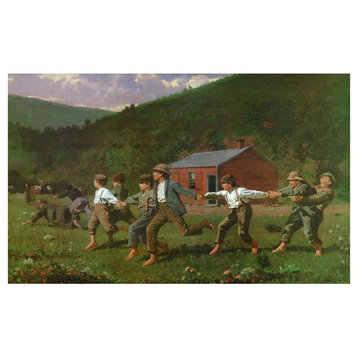 "Snap The Whip" Digital Paper Print by Winslow Homer, 38"x24"