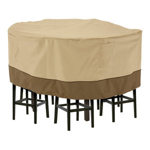 round patio table and chair cover with umbrella hole