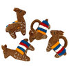 Felt Llama Napkin Rings, Set of 4, Chocolate