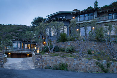 Inspiration for a craftsman exterior home remodel in Orange County