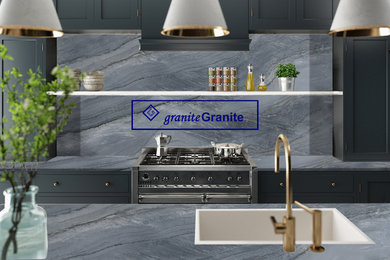 Example of a trendy kitchen design in Houston
