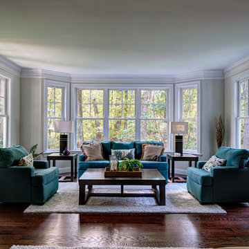 Family Room Wall of Windows with Panoramic Views