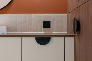 Inspiration pour une salle de bain design.