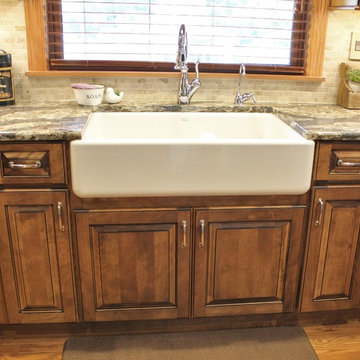 Geneseo, IL- Kitchen With Warm Neutral Colors And Harlech Cambria Tops