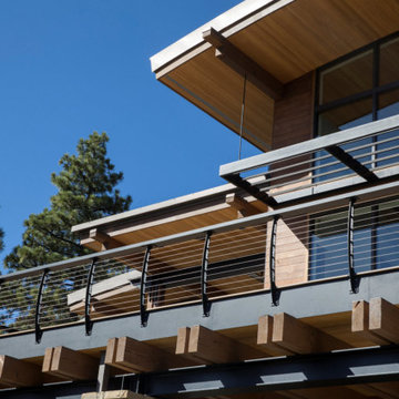 Curved Cable Railings for Decks, Tahoe, NV