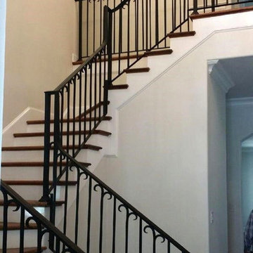 Stair railings and balconies.