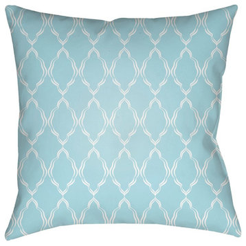 Lattice by Surya Poly Fill Pillow, Light Blue, 20' x 20'