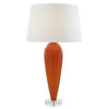 Teardrop Glass Orange Table Lamp