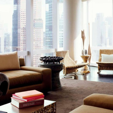Contemporary Time Warner Apartment Living Room - Interior Design