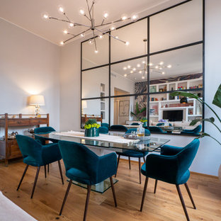 75+ Esszimmer mit grauer Wandfarbe und Tapetenwänden Ideen & Bilder