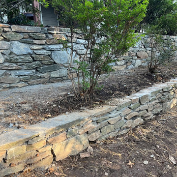 Dry Stack Field Stone Retaining Walls in Sligo Creek Park, Silver Spring MD