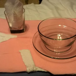 Bath robe serving tray in pink - Bathroom Accessories